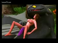 Animated beastiality dragon fucking a horny lady